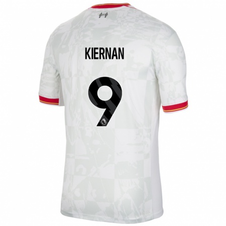 Kandiny Herren Leanne Kiernan #9 Weiß Rot Schwarz Ausweichtrikot Trikot 2024/25 T-Shirt