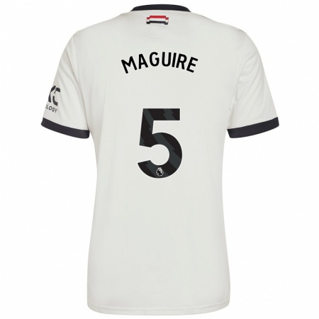 Kandiny Herren Harry Maguire #5 Cremeweiß Ausweichtrikot Trikot 2024/25 T-Shirt