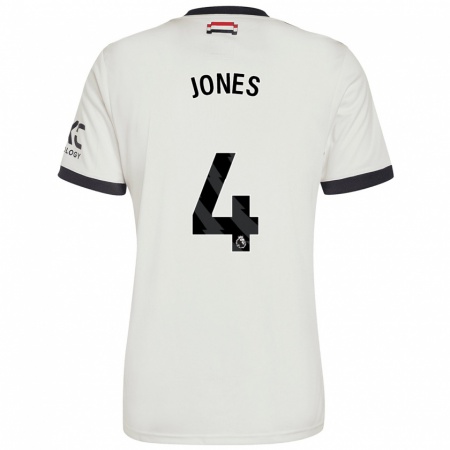 Kandiny Herren Phil Jones #4 Cremeweiß Ausweichtrikot Trikot 2024/25 T-Shirt