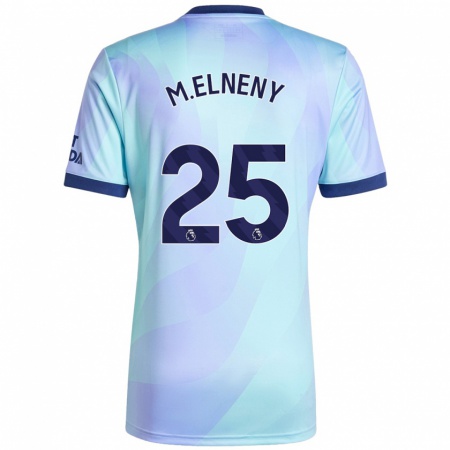 Kandiny Herren Mohamed Elneny #25 Aquamarin Ausweichtrikot Trikot 2024/25 T-Shirt