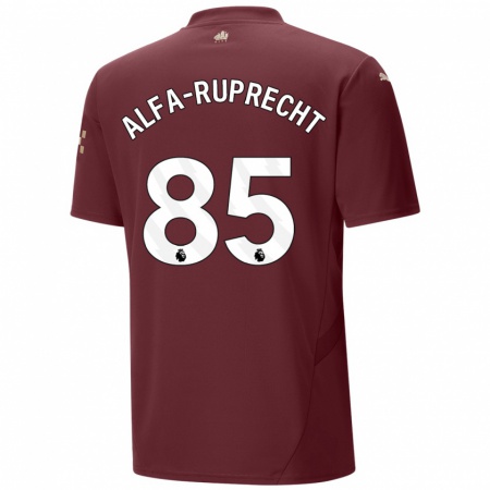 Kandiny Herren Farid Alfa-Ruprecht #85 Kastanienbraun Ausweichtrikot Trikot 2024/25 T-Shirt