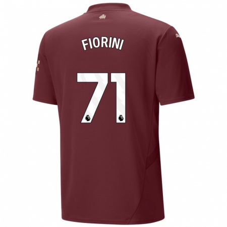 Kandiny Herren Lewis Fiorini #71 Kastanienbraun Ausweichtrikot Trikot 2024/25 T-Shirt