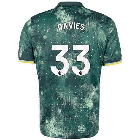 Kandiny Herren Ben Davies #33 Mintgrün Ausweichtrikot Trikot 2024/25 T-Shirt