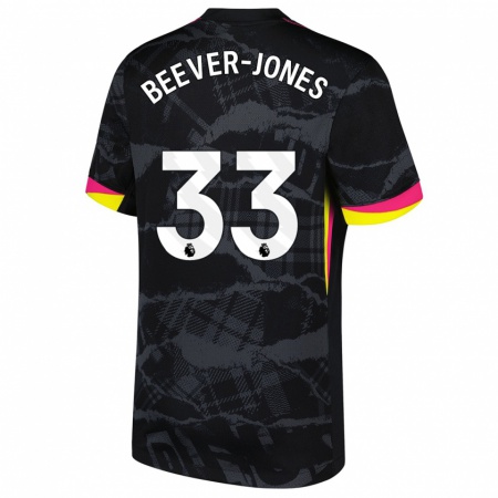 Kandiny Herren Aggie Beever-Jones #33 Schwarz Rosa Ausweichtrikot Trikot 2024/25 T-Shirt