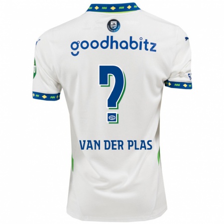 Kandiny Herren Sven Van Der Plas #0 Weiß Dunkelblau Ausweichtrikot Trikot 2024/25 T-Shirt