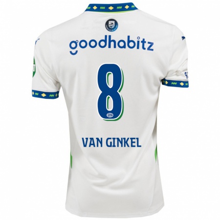 Kandiny Herren Marco Van Ginkel #8 Weiß Dunkelblau Ausweichtrikot Trikot 2024/25 T-Shirt