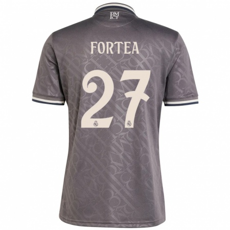 Kandiny Herren Jesús Fortea #27 Anthrazit Ausweichtrikot Trikot 2024/25 T-Shirt