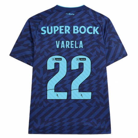 Kandiny Herren Alan Varela #22 Marineblau Ausweichtrikot Trikot 2024/25 T-Shirt