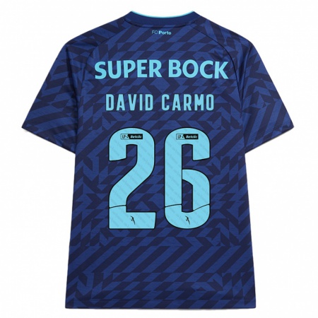 Kandiny Herren David Carmo #26 Marineblau Ausweichtrikot Trikot 2024/25 T-Shirt