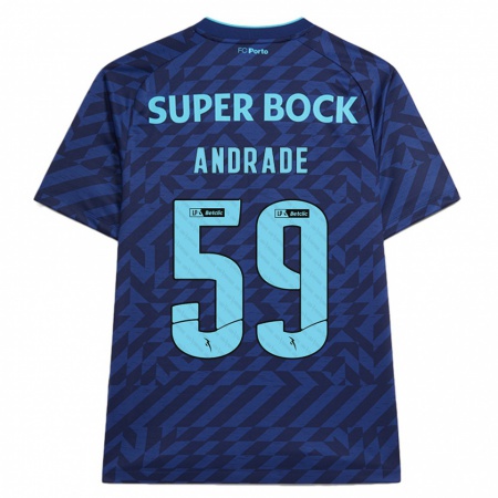 Kandiny Herren Tiago Andrade #59 Marineblau Ausweichtrikot Trikot 2024/25 T-Shirt