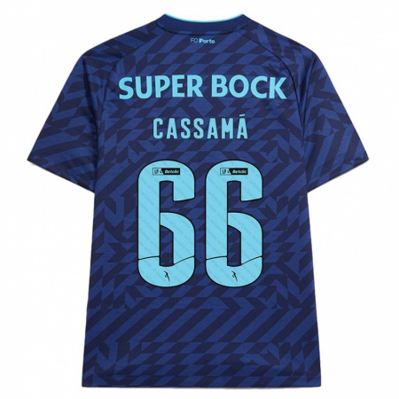 Kandiny Herren Adramane Cassamá #66 Marineblau Ausweichtrikot Trikot 2024/25 T-Shirt