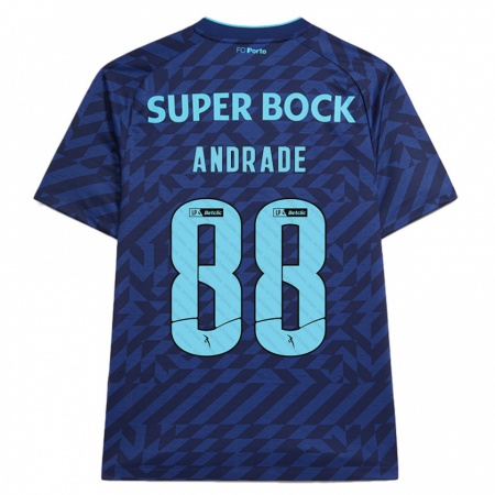 Kandiny Herren Domingos Andrade #88 Marineblau Ausweichtrikot Trikot 2024/25 T-Shirt