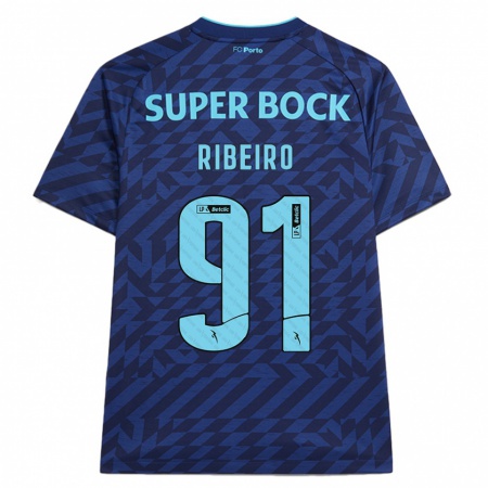 Kandiny Herren Gonçalo Ribeiro #91 Marineblau Ausweichtrikot Trikot 2024/25 T-Shirt