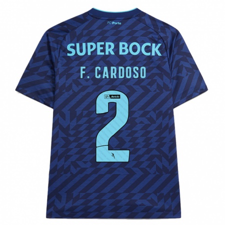 Kandiny Herren Fábio Cardoso #2 Marineblau Ausweichtrikot Trikot 2024/25 T-Shirt