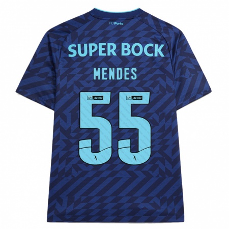 Kandiny Herren João Mendes #55 Marineblau Ausweichtrikot Trikot 2024/25 T-Shirt