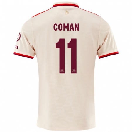 Kandiny Herren Kingsley Coman #11 Leinen Ausweichtrikot Trikot 2024/25 T-Shirt