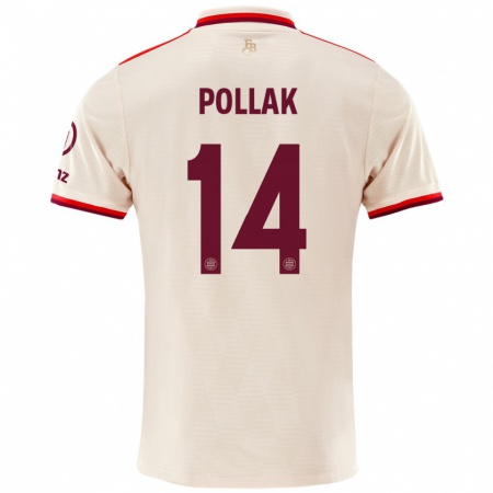 Kandiny Herren Florian Pollak #14 Leinen Ausweichtrikot Trikot 2024/25 T-Shirt