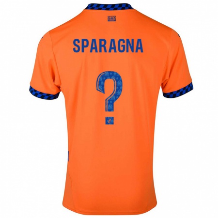 Kandiny Herren Stéphane Sparagna #0 Orange Dunkelblau Ausweichtrikot Trikot 2024/25 T-Shirt