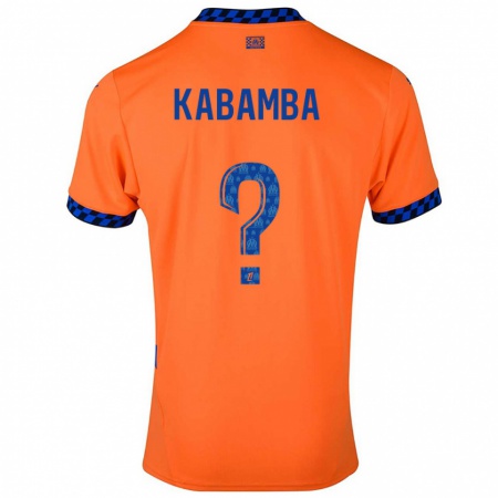 Kandiny Herren Alexis Kabamba #0 Orange Dunkelblau Ausweichtrikot Trikot 2024/25 T-Shirt