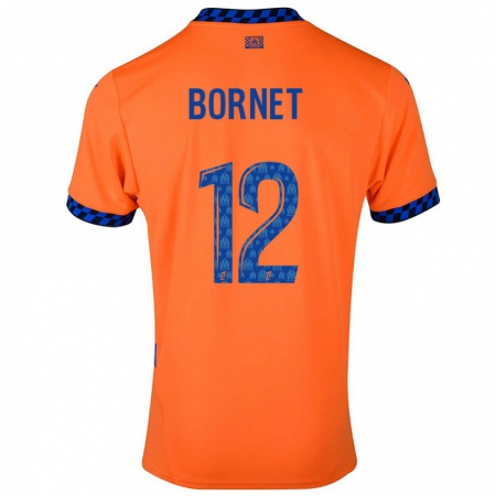 Kandiny Herren Camille Bornet #12 Orange Dunkelblau Ausweichtrikot Trikot 2024/25 T-Shirt