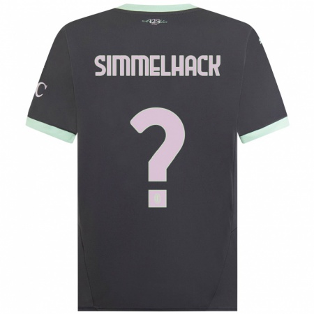 Kandiny Herren Alexander Simmelhack #0 Grau Ausweichtrikot Trikot 2024/25 T-Shirt