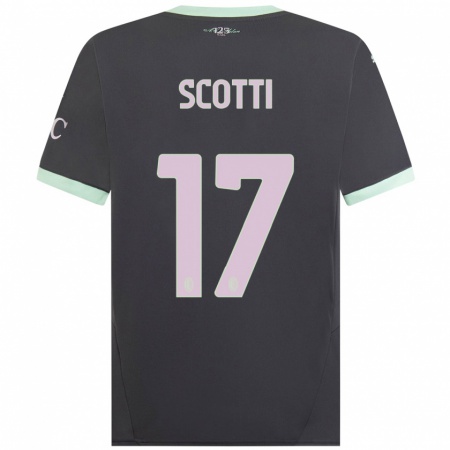 Kandiny Herren Filippo Scotti #17 Grau Ausweichtrikot Trikot 2024/25 T-Shirt