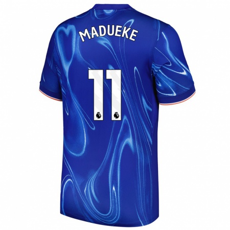 Kandiny Damen Noni Madueke #11 Blau Weiß Heimtrikot Trikot 2024/25 T-Shirt