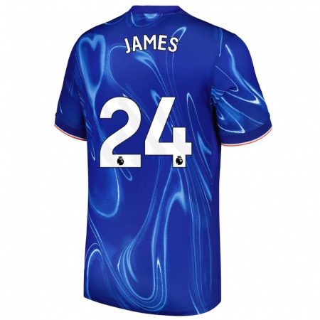 Kandiny Damen Reece James #24 Blau Weiß Heimtrikot Trikot 2024/25 T-Shirt