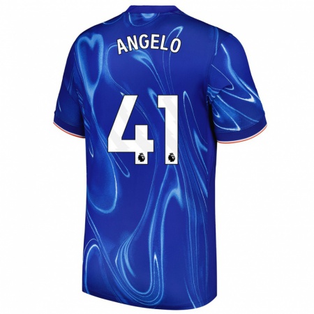 Kandiny Damen Ângelo #41 Blau Weiß Heimtrikot Trikot 2024/25 T-Shirt