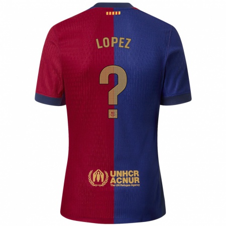 Kandiny Damen Pablo Lopez #0 Blau Rot Heimtrikot Trikot 2024/25 T-Shirt