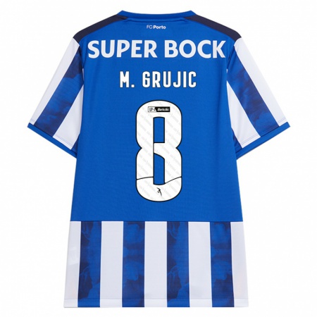 Kandiny Damen Marko Grujic #8 Blau Weiß Heimtrikot Trikot 2024/25 T-Shirt