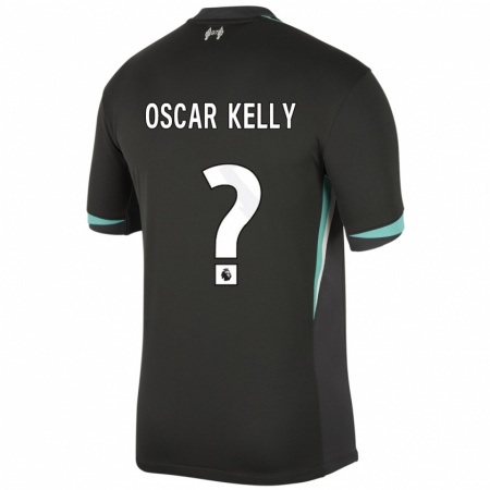 Kandiny Damen Oscar Kelly #0 Schwarz Anthrazitweiß Auswärtstrikot Trikot 2024/25 T-Shirt