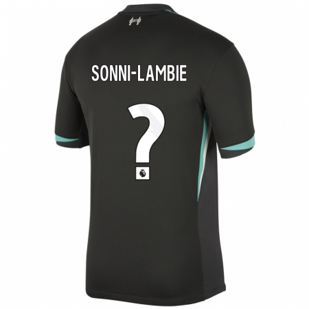 Kandiny Damen Joshua Sonni-Lambie #0 Schwarz Anthrazitweiß Auswärtstrikot Trikot 2024/25 T-Shirt