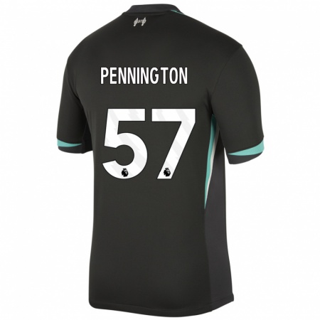 Kandiny Damen Cody Pennington #57 Schwarz Anthrazitweiß Auswärtstrikot Trikot 2024/25 T-Shirt