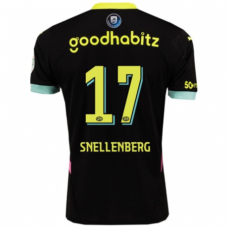 Kandiny Damen Maxime Snellenberg #17 Schwarz Gelb Auswärtstrikot Trikot 2024/25 T-Shirt