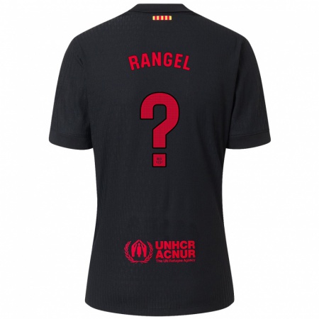 Kandiny Damen Héctor Rangel #0 Schwarz Rot Auswärtstrikot Trikot 2024/25 T-Shirt