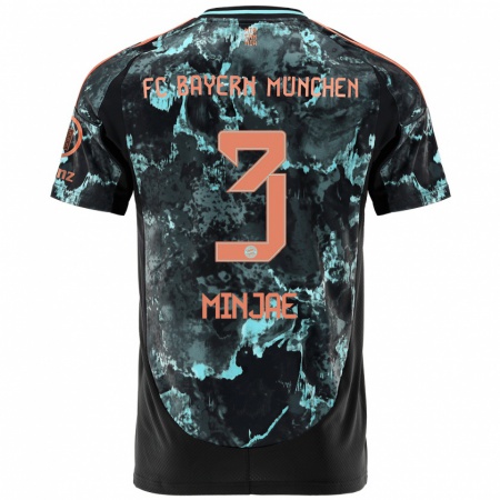 Kandiny Damen Min-Jae Kim #3 Schwarz Auswärtstrikot Trikot 2024/25 T-Shirt