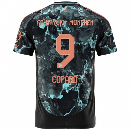 Kandiny Damen Lucas Copado #9 Schwarz Auswärtstrikot Trikot 2024/25 T-Shirt