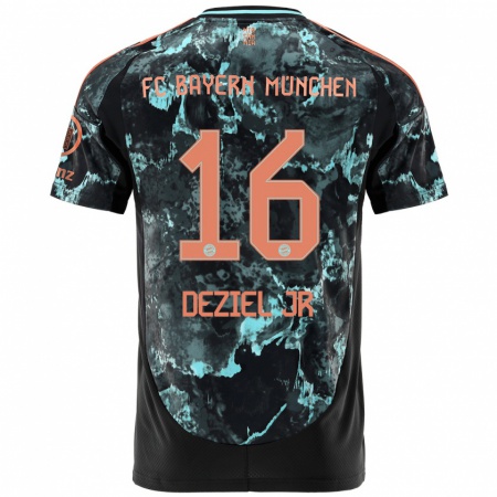 Kandiny Damen Robert Deziel Jr #16 Schwarz Auswärtstrikot Trikot 2024/25 T-Shirt