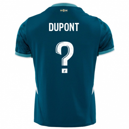 Kandiny Damen Hugo Dupont #0 Türkisblau Auswärtstrikot Trikot 2024/25 T-Shirt