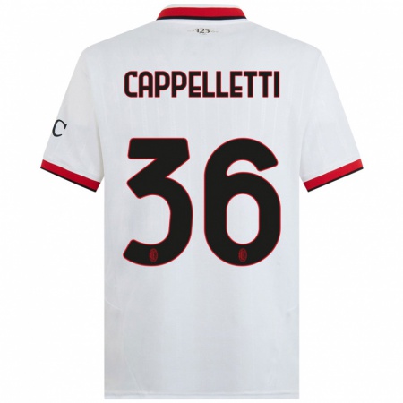 Kandiny Damen Mattia Cappelletti #36 Weiß Schwarz Rot Auswärtstrikot Trikot 2024/25 T-Shirt