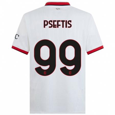 Kandiny Damen Fotios Pseftis #99 Weiß Schwarz Rot Auswärtstrikot Trikot 2024/25 T-Shirt