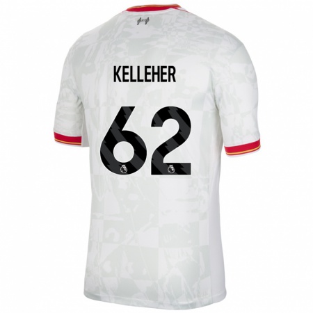 Kandiny Damen Caoimhín Kelleher #62 Weiß Rot Schwarz Ausweichtrikot Trikot 2024/25 T-Shirt