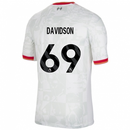 Kandiny Damen Josh Davidson #69 Weiß Rot Schwarz Ausweichtrikot Trikot 2024/25 T-Shirt