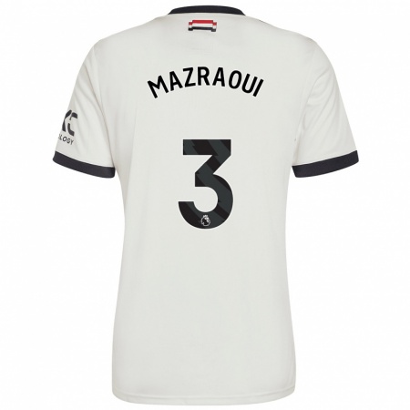 Kandiny Damen Noussair Mazraoui #3 Cremeweiß Ausweichtrikot Trikot 2024/25 T-Shirt