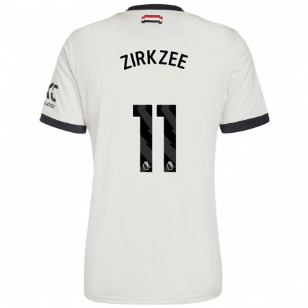 Kandiny Damen Joshua Zirkzee #11 Cremeweiß Ausweichtrikot Trikot 2024/25 T-Shirt