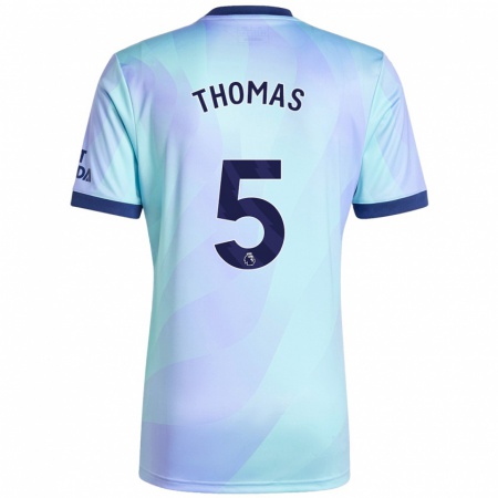 Kandiny Damen Thomas Partey #5 Aquamarin Ausweichtrikot Trikot 2024/25 T-Shirt