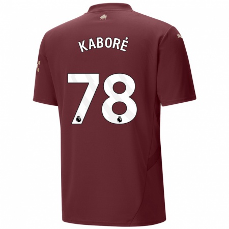 Kandiny Damen Issa Kaboré #78 Kastanienbraun Ausweichtrikot Trikot 2024/25 T-Shirt