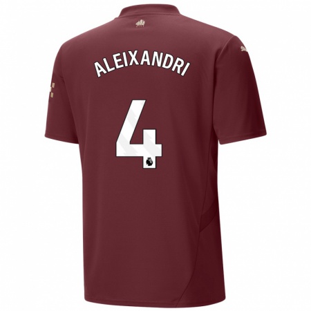 Kandiny Damen Laia Aleixandri #4 Kastanienbraun Ausweichtrikot Trikot 2024/25 T-Shirt