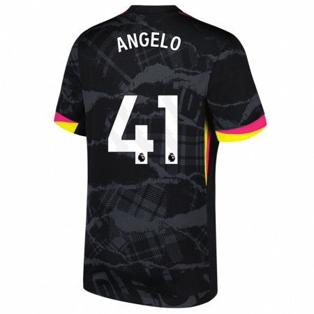 Kandiny Damen Ângelo #41 Schwarz Rosa Ausweichtrikot Trikot 2024/25 T-Shirt